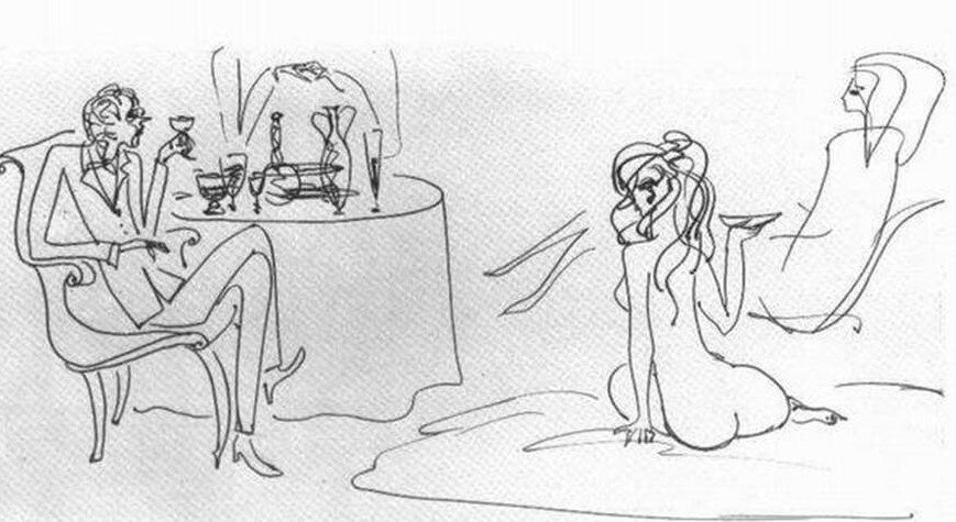 После бала у Сатаны. Рисунок Нади Рушевой.