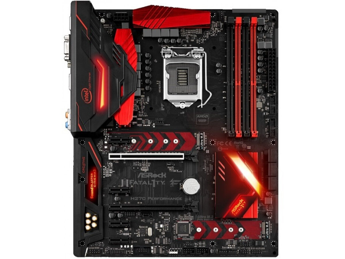 Материнская плата ASRock. Источник фото - сайт: https://clck.ru/UsFDZ