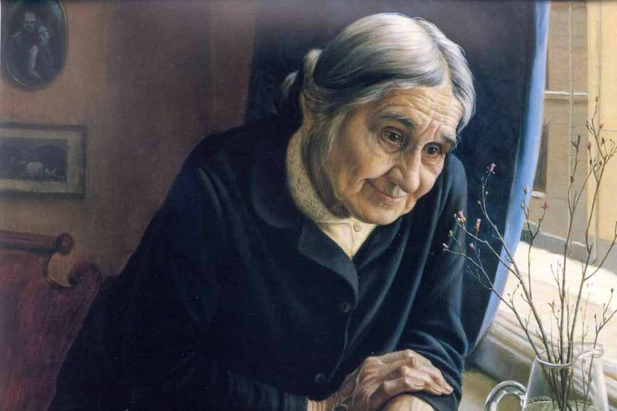Бабушка она же мама. Картина Шилова зацвел багульник.
