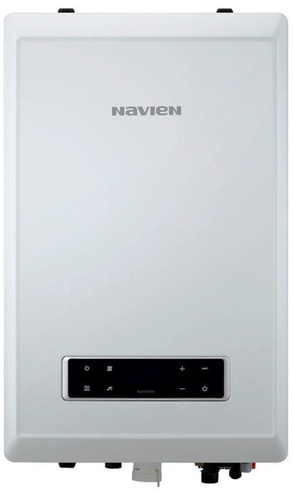 Преимущества: производительный, горелка и теплообменники из нержавеющей стали, сенсорная панель управления, может работать на пропане, стабильная работа при пониженном давлении газа и скачках напряжения.