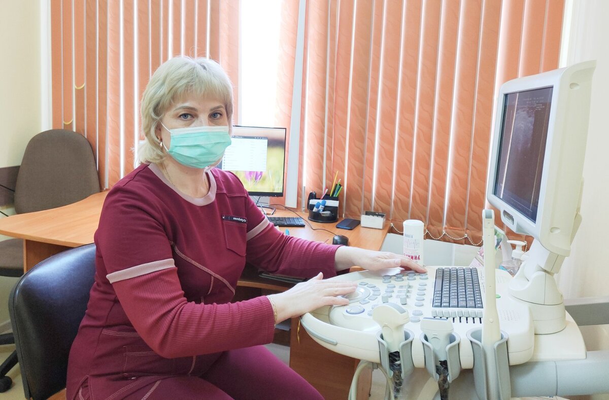 В кабинете ультразвуковой диагностики консультативно-диагностической поликлиники Оренбургского областного клинического психоневрологического госпиталя ветеранов войн.