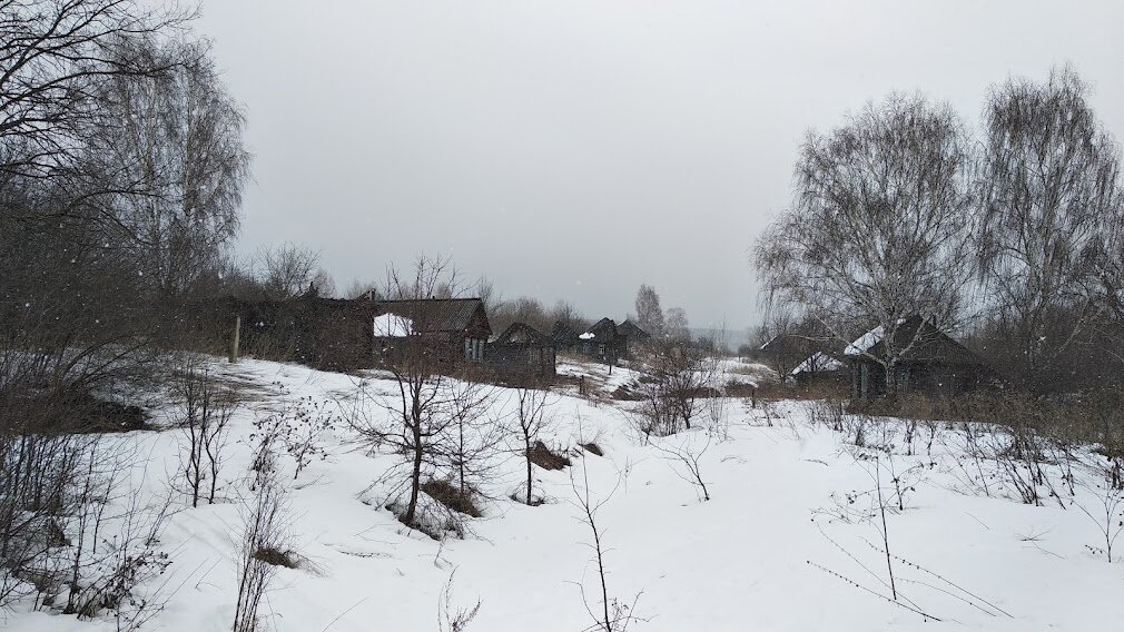 деревня Девятовка и центральная ее улица. 