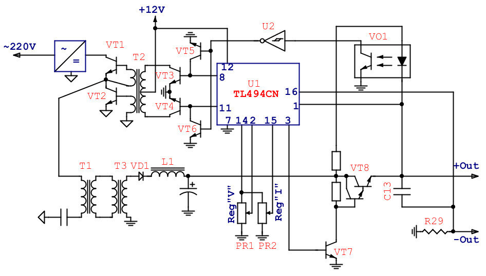 Схема итальянца tl494