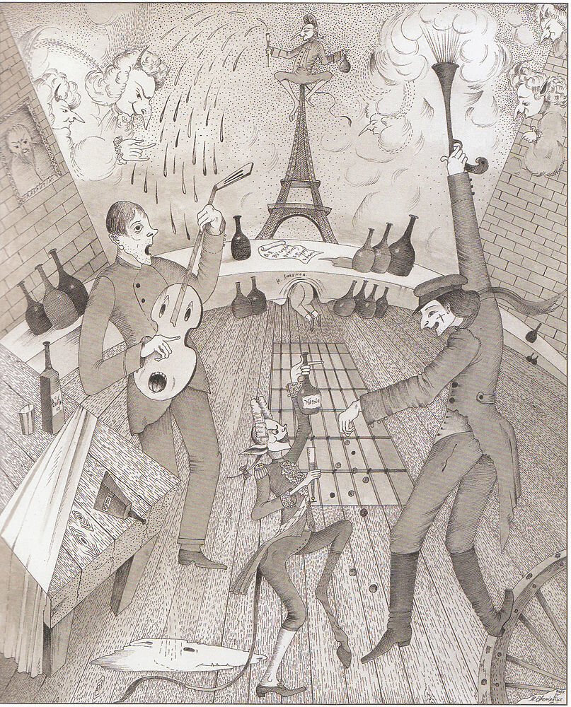 Французские бесы. Цветная литография. Из собрания «Библиотеки для чтения».