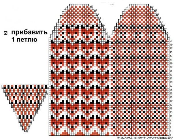 Схема жаккарда для варежек, фото из интернета