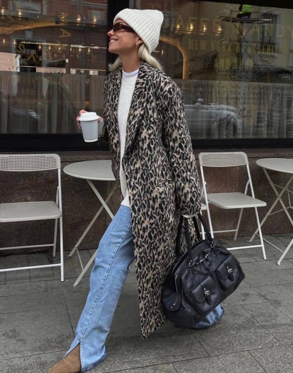 Леопардовое пальто: с чем его носить, как не выглядеть вульгарно и смешно