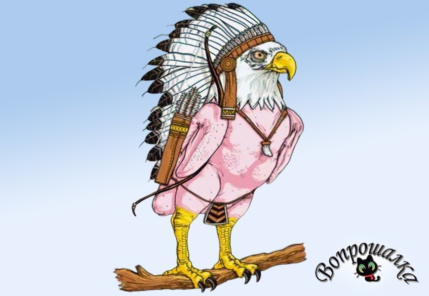 Гордый голый орел (единственный в своем роде).