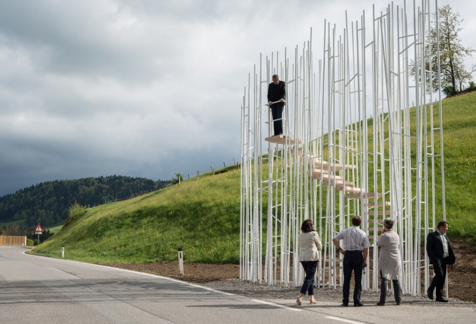 Остановка Bränden в поселке Крумбах, Австрия.