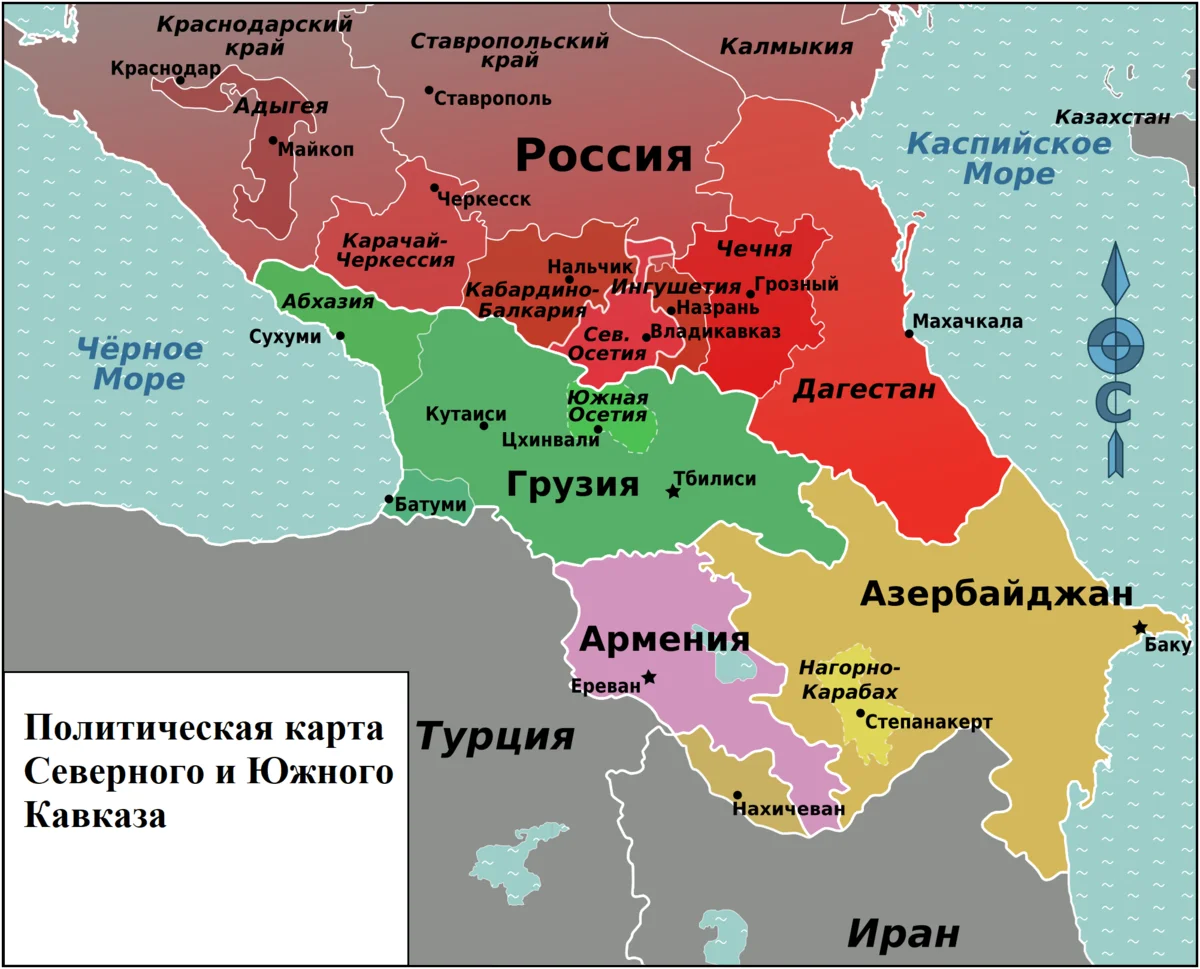 Как выглядела карта Закавказья во времена Царской России?