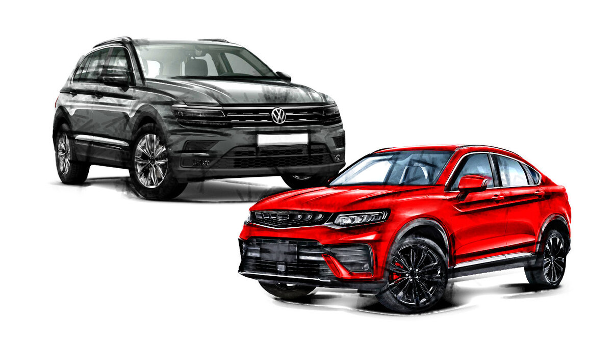 Geely Tugella vs Volkswagen Tiguan. Фирма гарантирует. Сравнили, что именно  | Грязные руки | Дзен