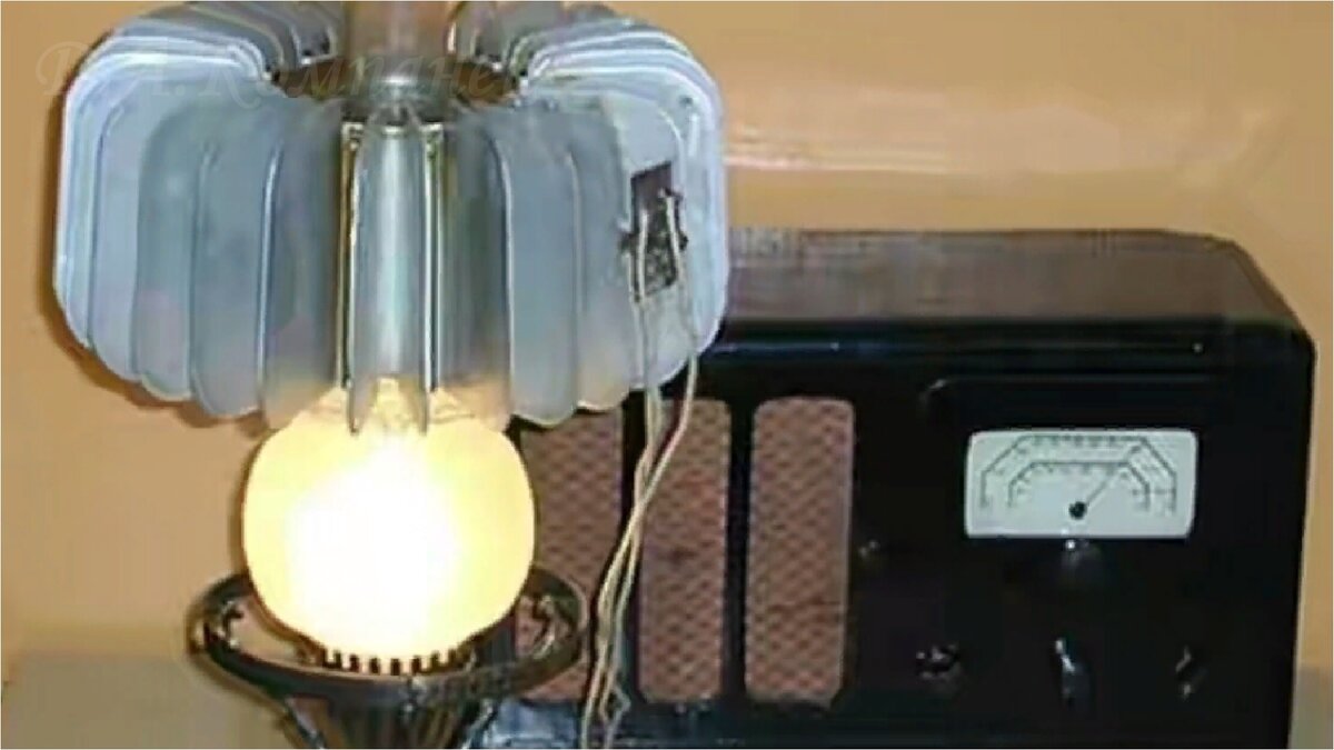 Термоэлектрогенератор  питает  ламповый приемник