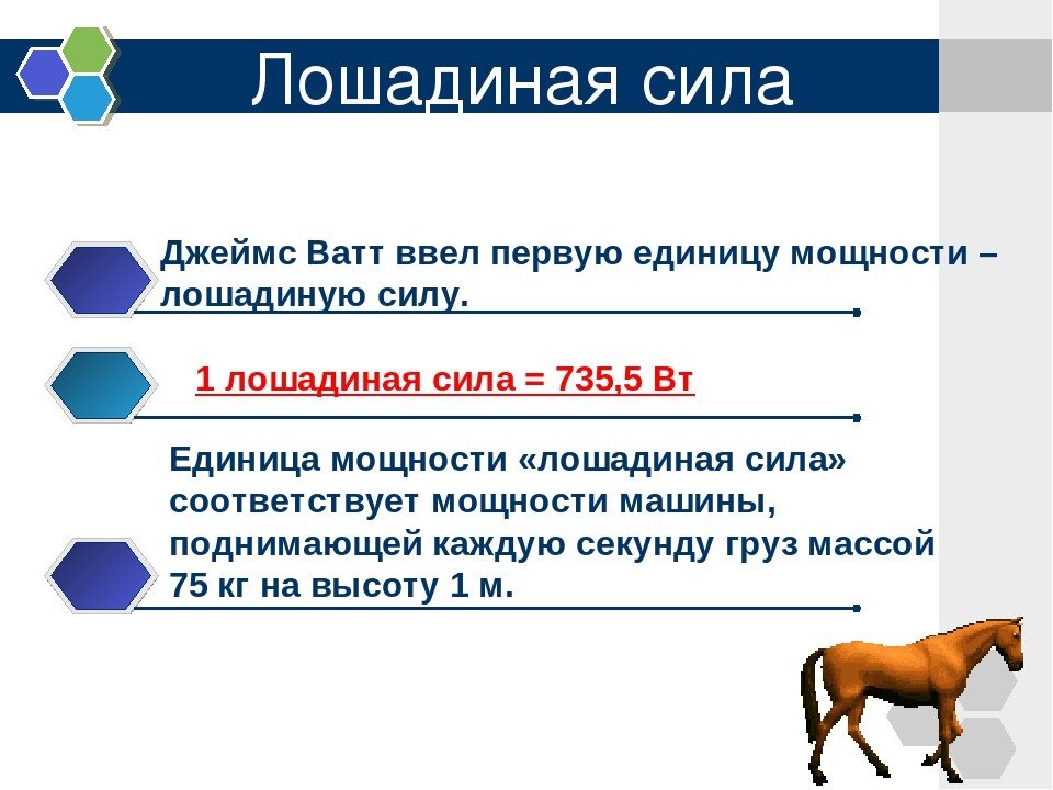 Почему мощность автомобилей измеряется в лошадиных силах