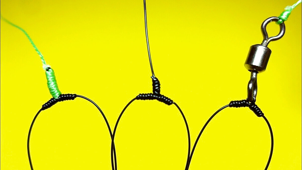 Как привязать поводок к основной леске