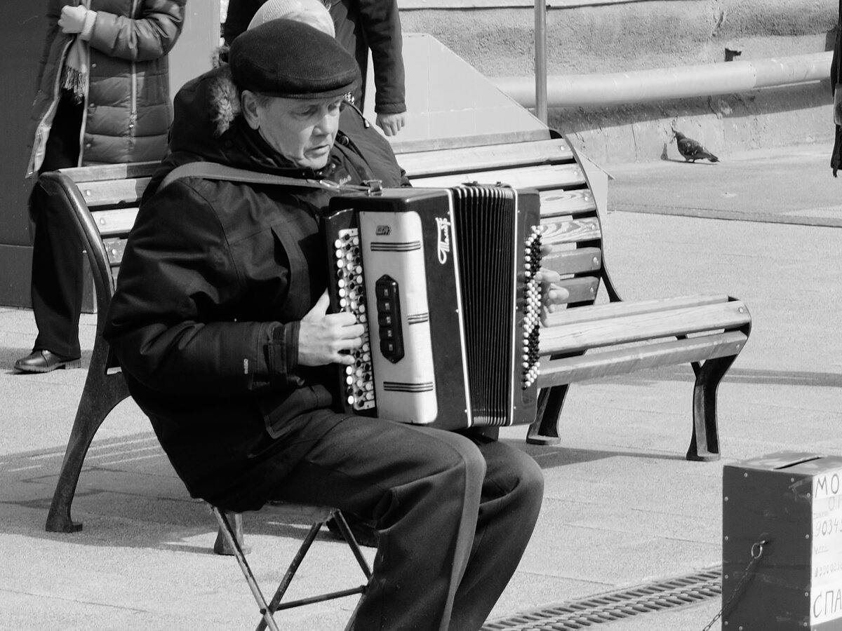 28.03.2021 г.  Гармонист на проспекте им Кирова.