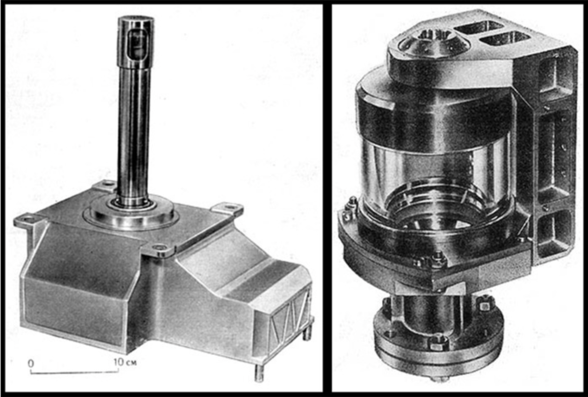 Слева — камера спускаемого аппарата «Венеры-9», справа — цилиндрический иллюминатор. Источник: http://galspace.spb.ru/index496.html