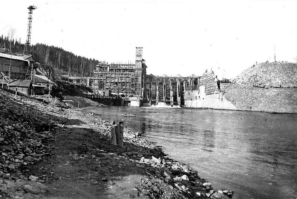 Строительство Широковской ГЭС 