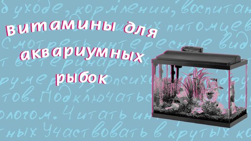 Витамины для аквариумных рыбок.