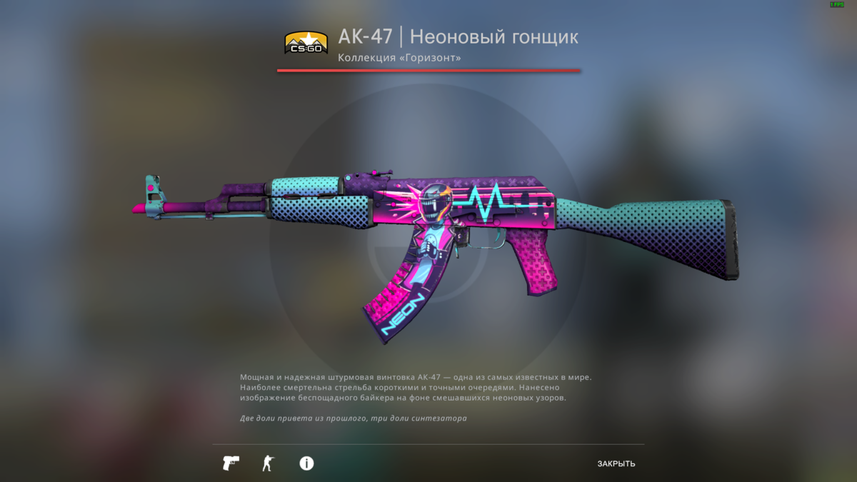 Ak 47 неоновая гонщик