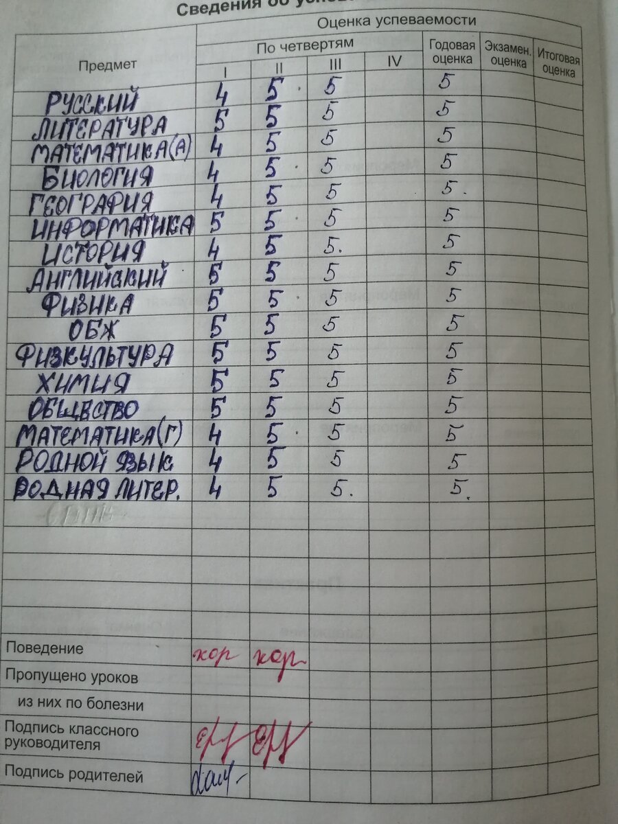 Итог за 9-й класс. Достижение своей цели.