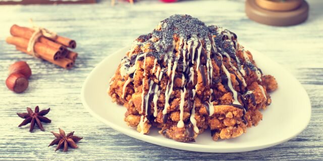 Торт «Муравейник» для ленивых (из готового печенья)