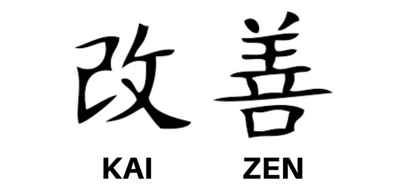 KAi (пер. с японского) - изменения, zen (пер. с японского) - лучший. Kaizen - изменения к лучшему (совершенствование).