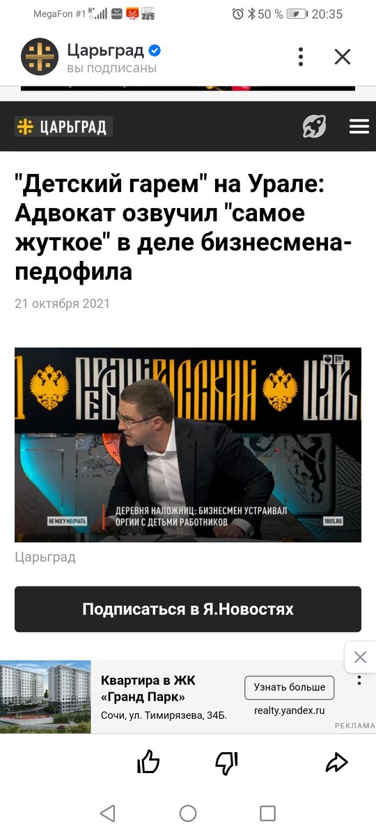 Скриншот автора. Здесь рассказывают о безнаказанности армянского предпринимателя в российской деревне. 