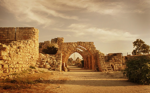  Остатки крепости крестоносцев в городе Арсуф