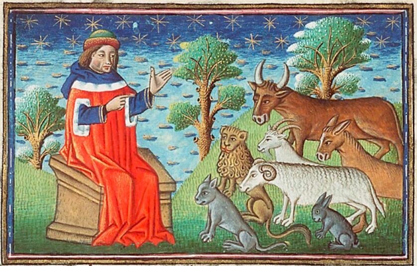 Адам придумывает названия для музыкальных инструментов