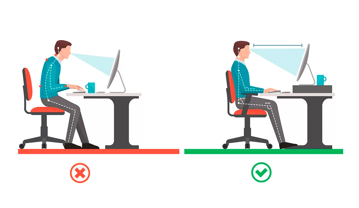 Как правильно работать за компьютером инфографика