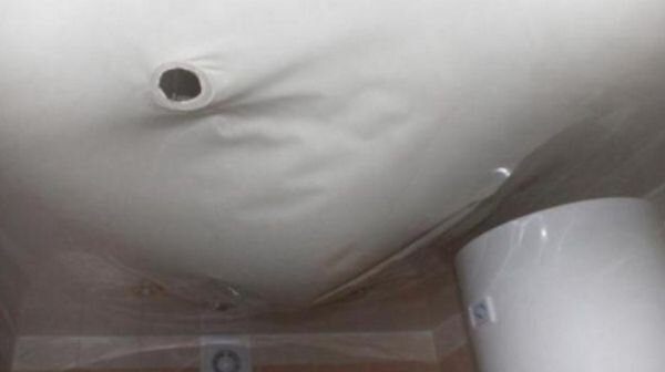 Как слить воду с натяжного потолка без помощи специалистов | Дом, сад ...