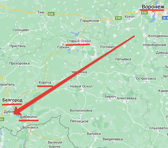 Ось наступления 40-й армии в операции "Звезда". Рисунок Автора