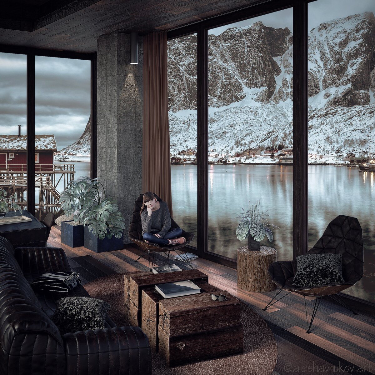 Работа автора - Скандинавский стиль (3D визуализация)