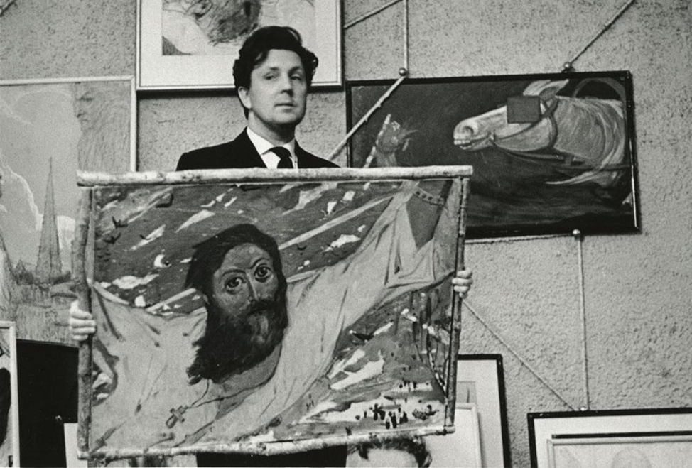 Илья Глазунов на своей первой персональной выставке