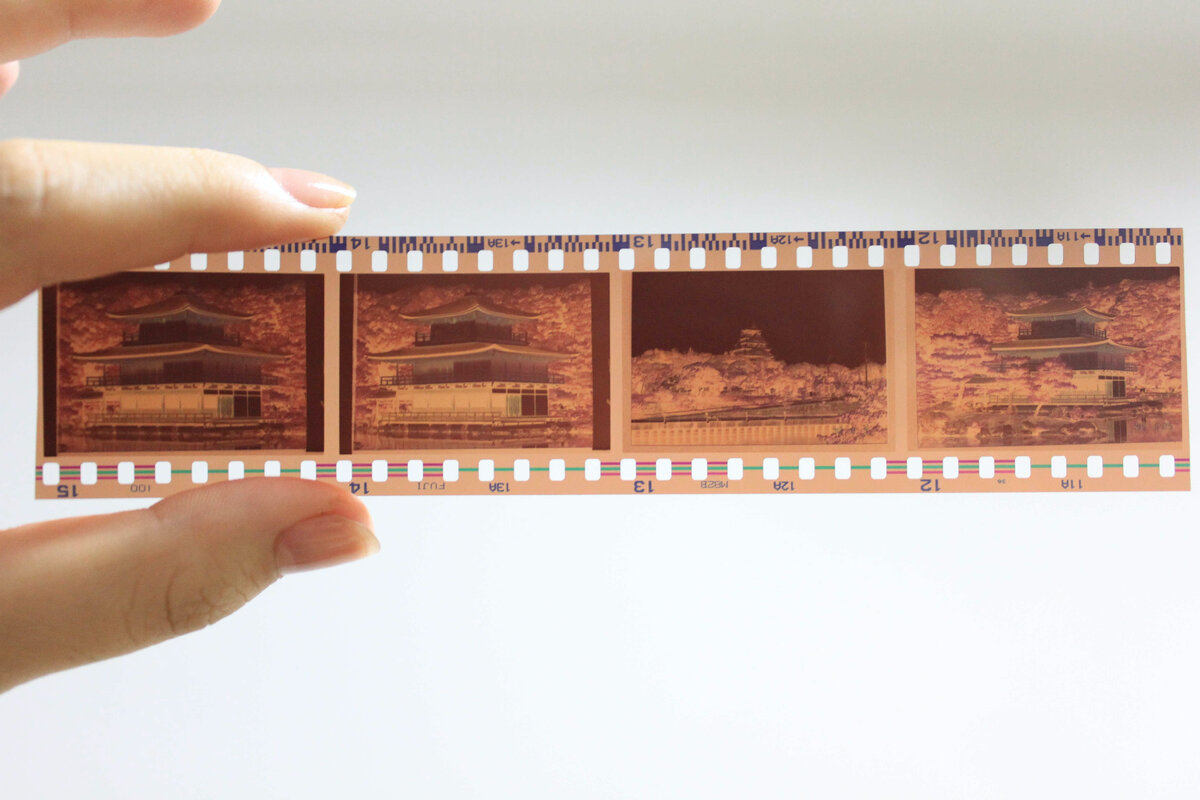 Проявленная фотопленка "Kodak Gold" 