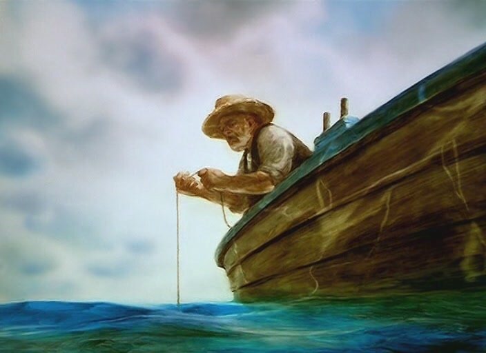 Кадр из мультфильма «Старик и море». 1999