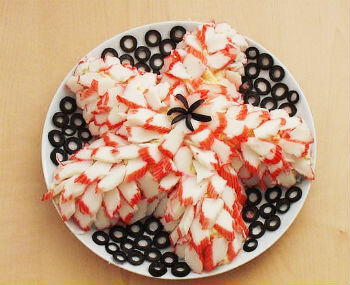 Салат из крабовых палочек "Морская звезда"