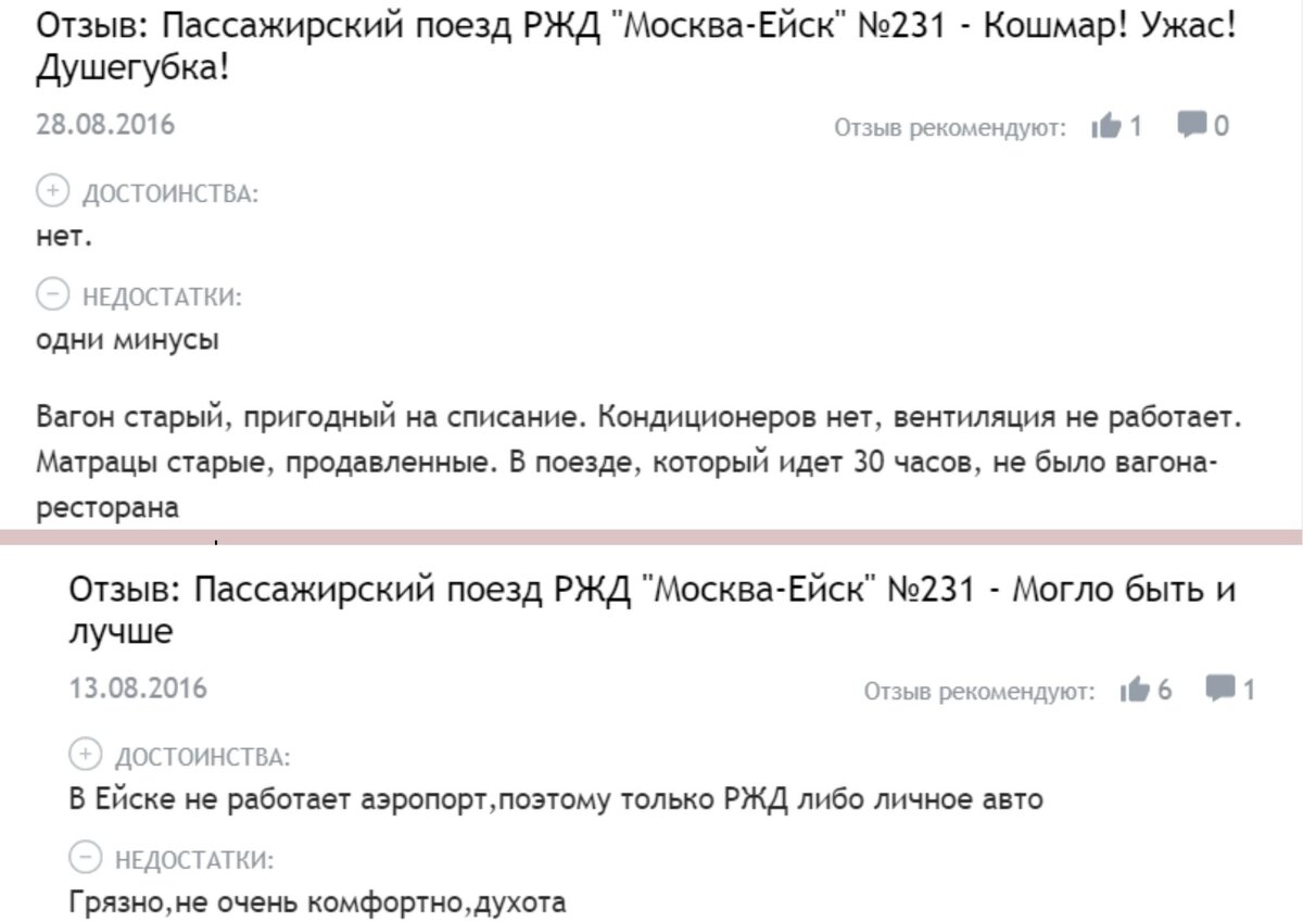 Расписание поезда 231 ейск