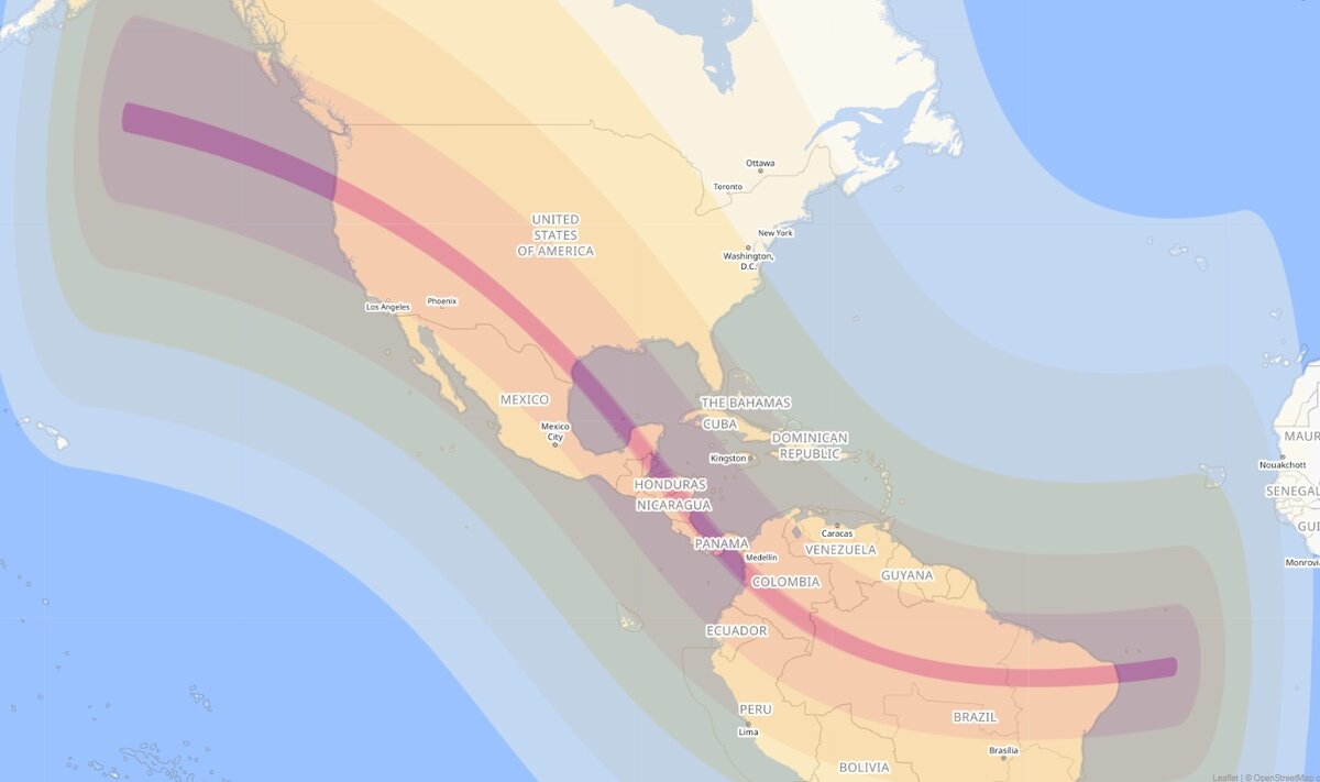 Солнечного затмения 14 октября 2023 года. Карта солнечного затмения. Солнечное затмение 14 октября. Коридор затмений в 2024 году.