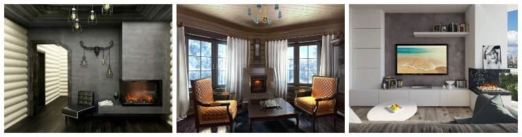 На фото: дизайн камина в гостиной в современном стиле