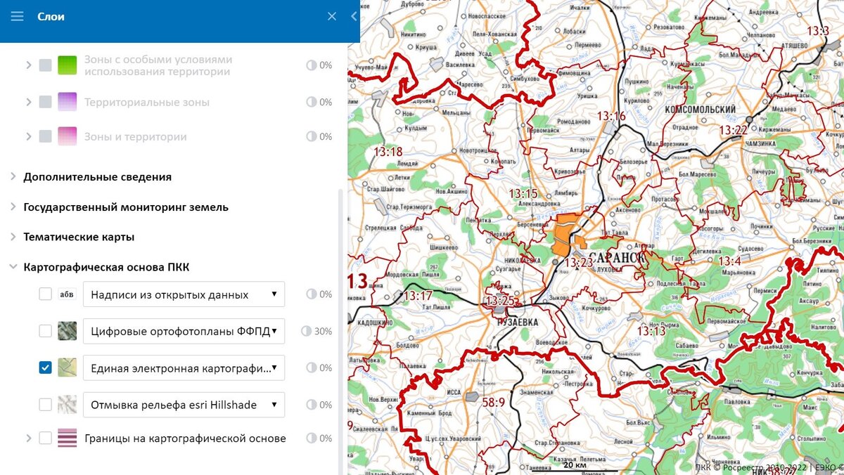 Публичная кадастровая карта республики мордовия торбеево