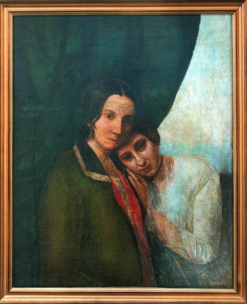 Две Елены (Елена Ган и Елена Блаватская), неизвестный художник, 1845-1848 г.