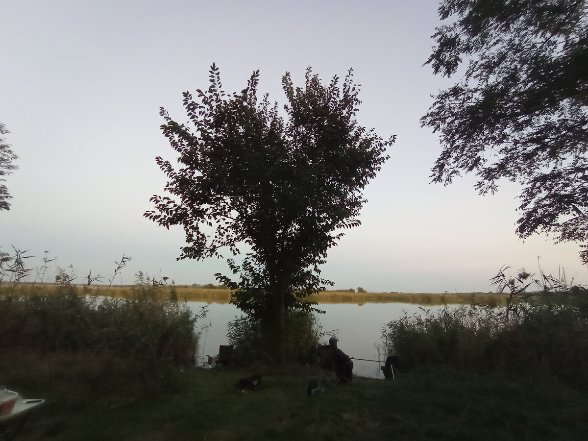 Устроились. Я слева, Олег справа. 