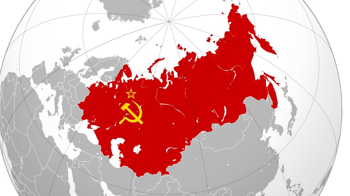 Карта советского союза контур