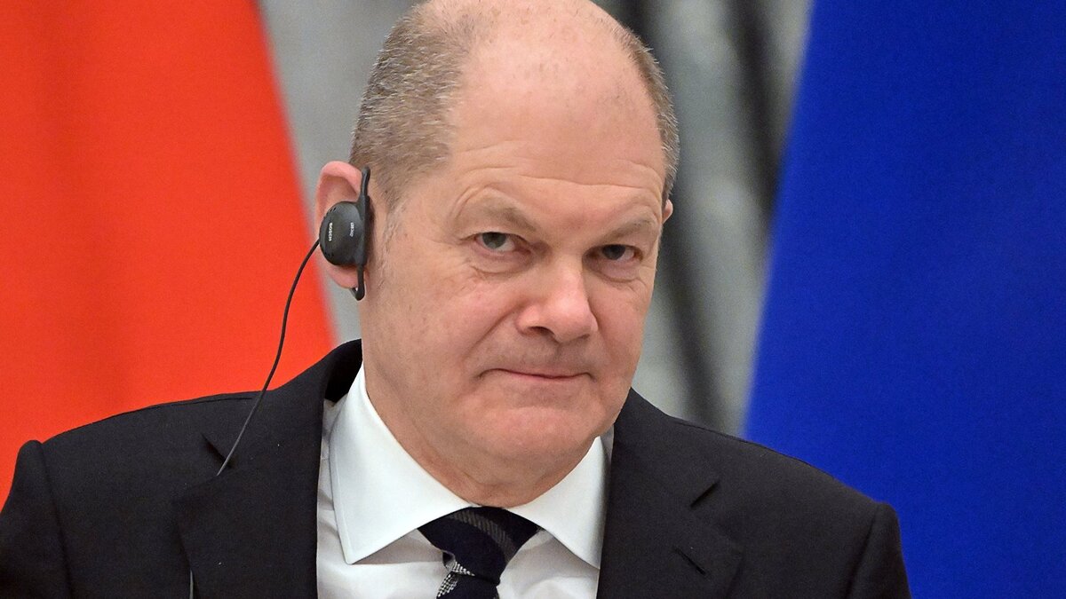    Президент РФ В. Путин встретился с канцлером ФРГ О. Шольцем© РИА Новости . Сергей Гунеев