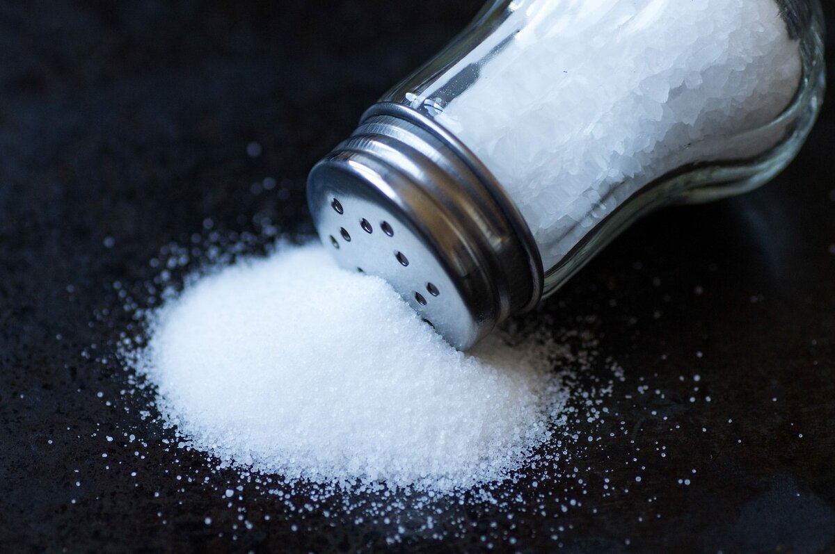 Человеческому организму требуется очень небольшое количество соли из пищи для поддержания водного баланса и клеточного гомеостаза .