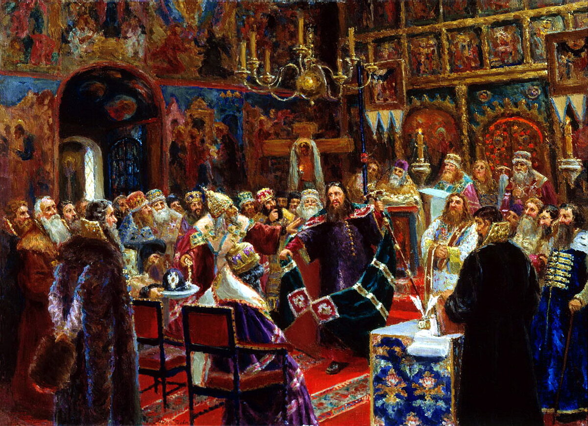 Суд над патриархом Никоном (С. Д. Милорадович, 1885 год) 