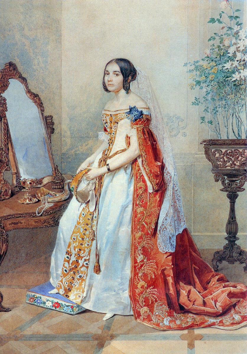 Мария Кикина во фрейлинском платье