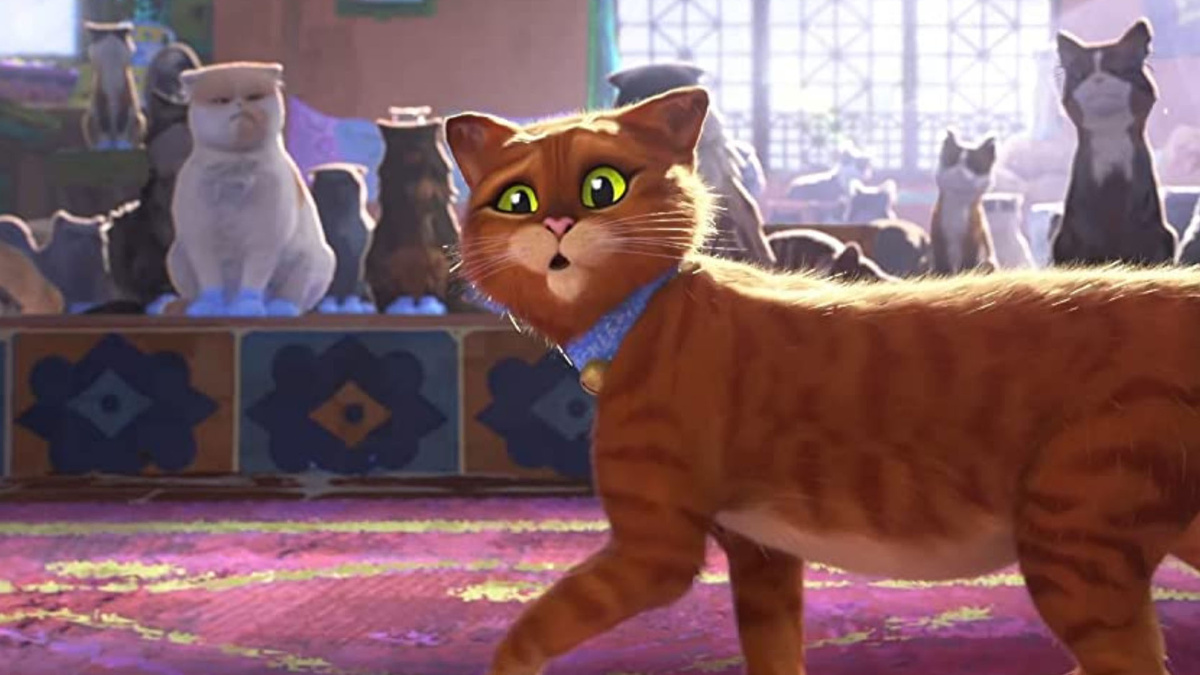 Кадр из мультфильма Кот в сапогах 2: Последнее желание: Puss in Boots: The Last Wish. Режиссер: Джоэль Кроуфорд, Хануэль Меркадо. Художник: Нэйт Рэгг, Джозеф Файнсильвер. Композитор: Эйтор Перейра. Производство: DreamWorks Animation, Pacific Data Images (PDI).