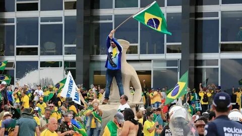 Supporters of former Brazilian president attack country's congress.