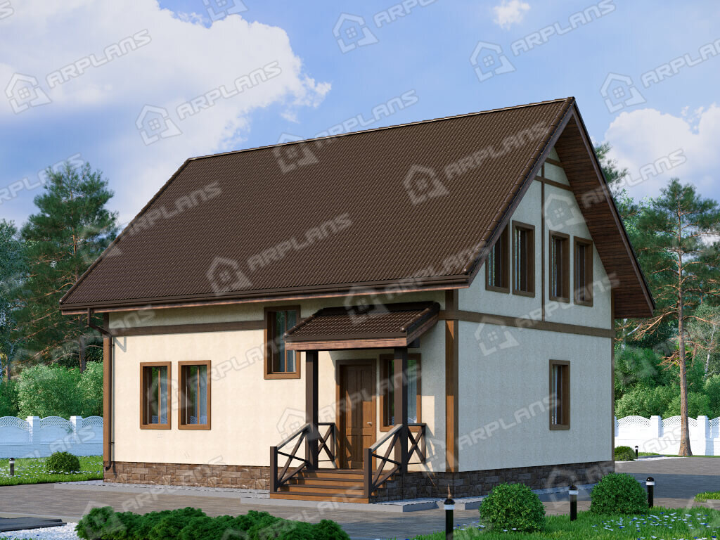 Бюджетный дом из блоков 130 кв м. | Arplans.ru - проекты домов | Дзен